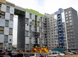 Фасад жилого комплекса по адресу ул. Можайского, д.62 корпус 1